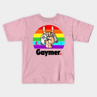 Gaymer the pride month computer gamer Kids T-Shirt